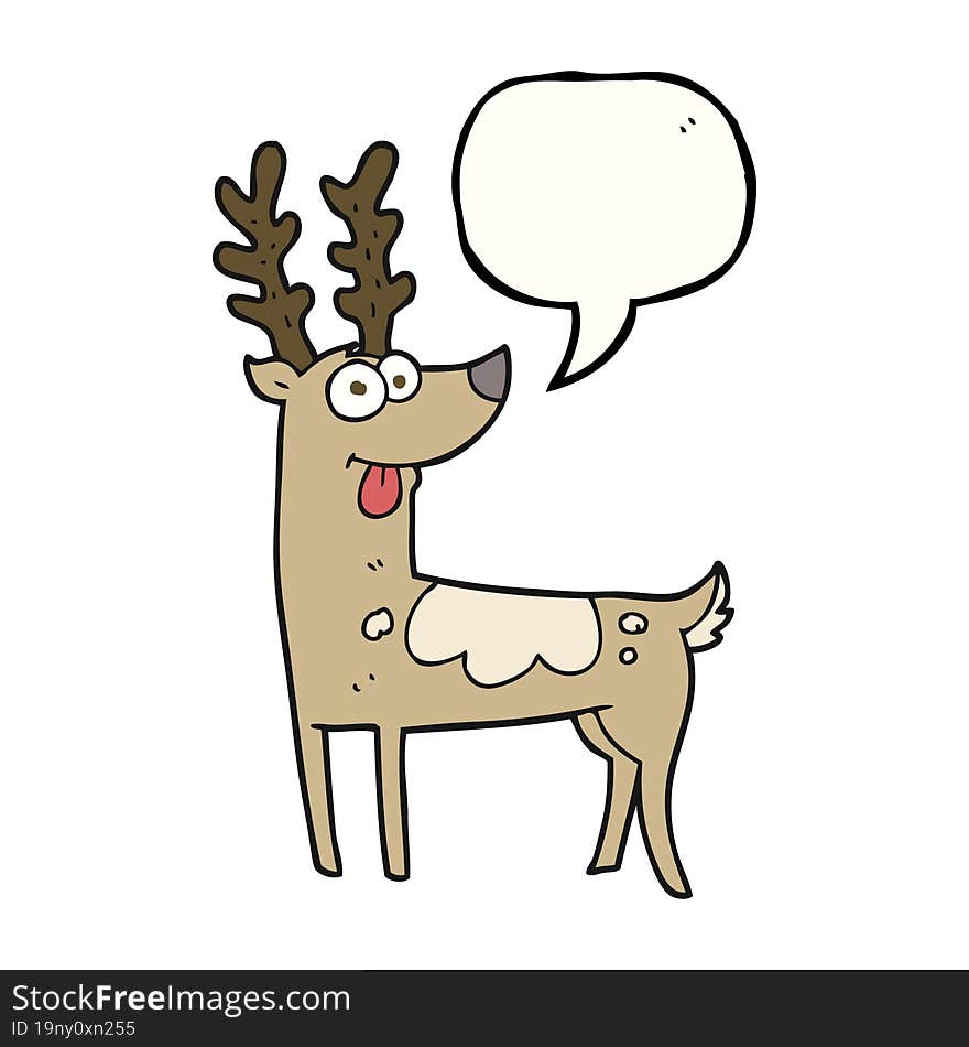 speech bubble cartoon reindeer