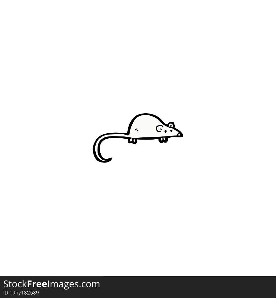 cartoon white mouse