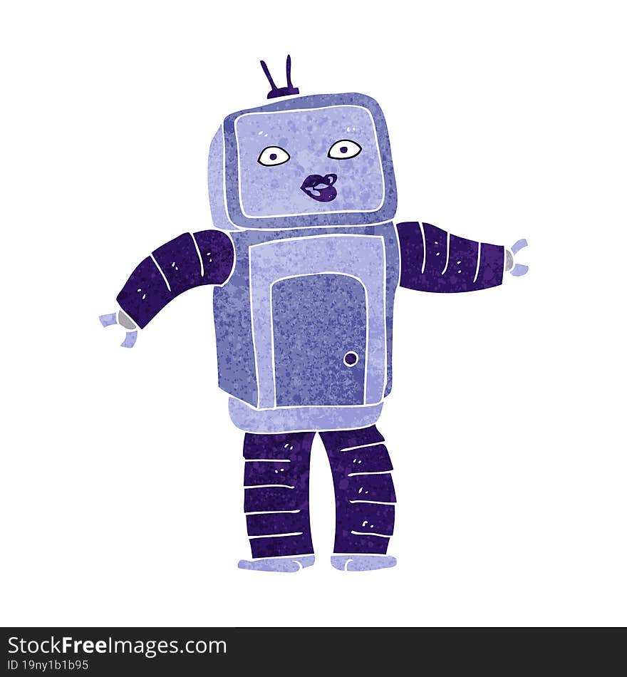 funny cartoon robot