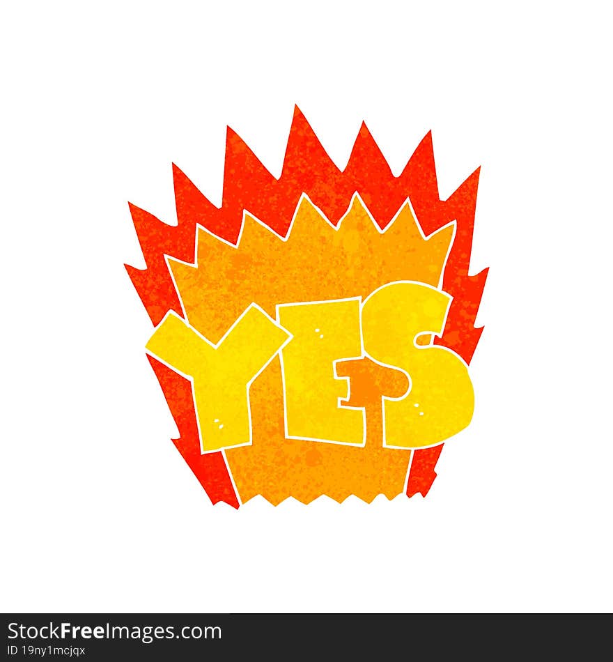 cartoon yes symbol