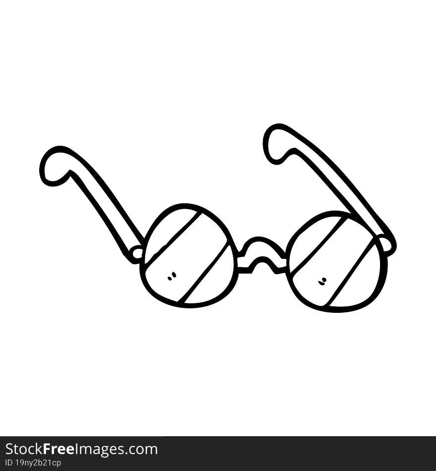 Line Drawing Cartoon Glass Spectacles