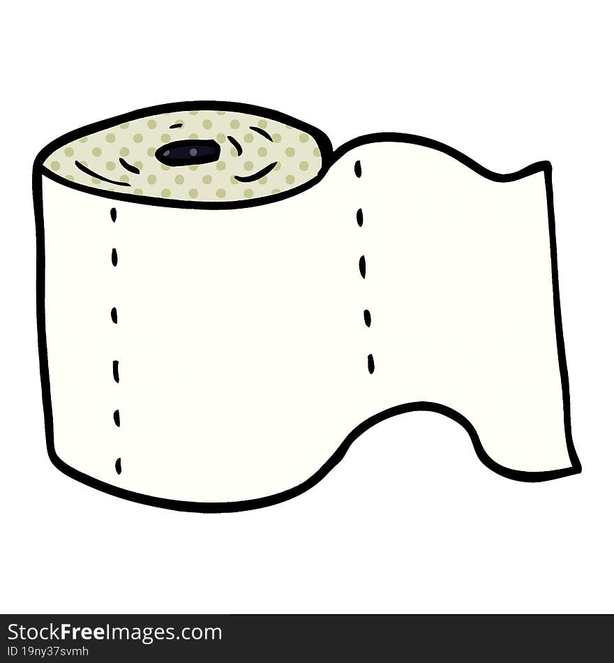 cartoon doodle toilet roll