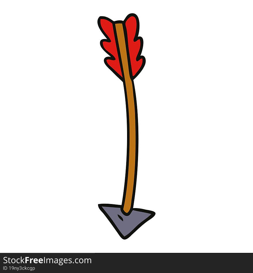 cartoon doodle of an arrow