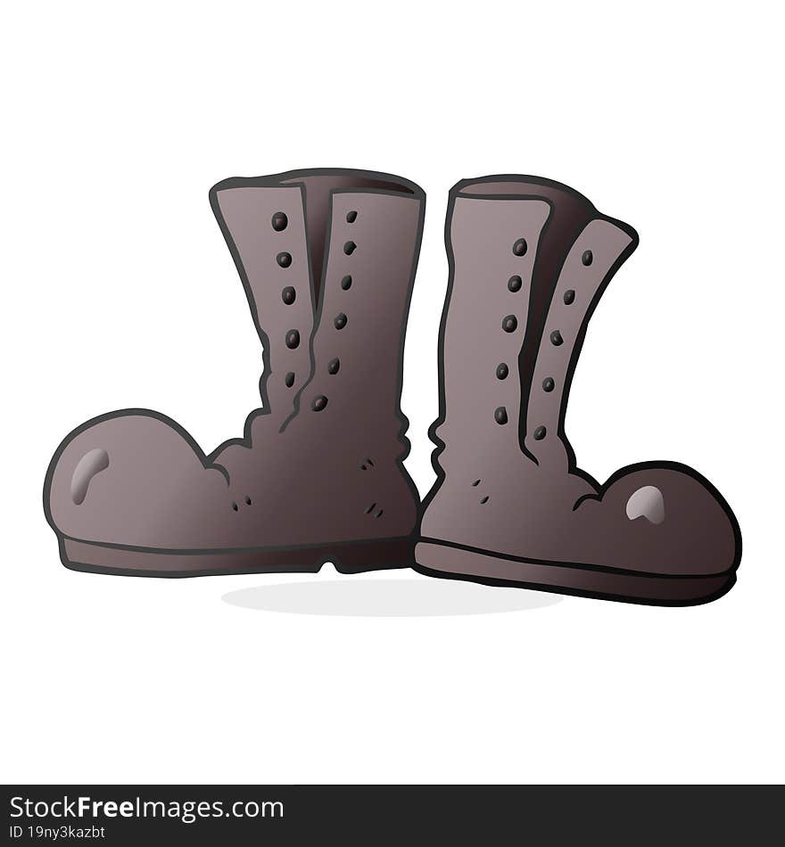 cartoon shiny army boots