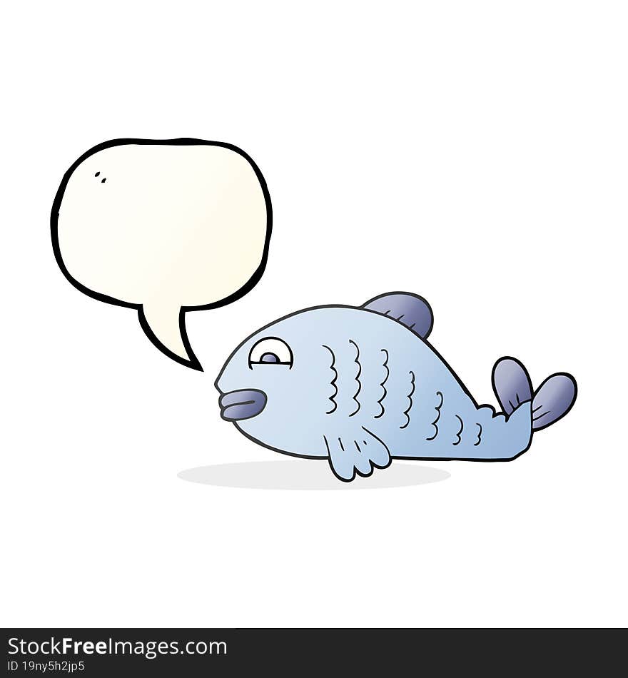 Speech Bubble Cartoon Fish