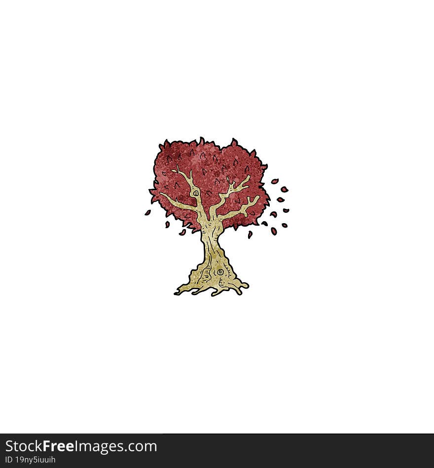 Cartoon Tree In Fall