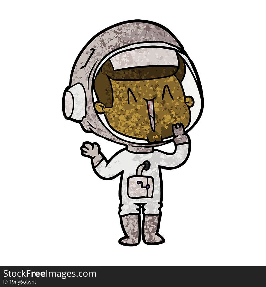 laughing cartoon astronaut. laughing cartoon astronaut