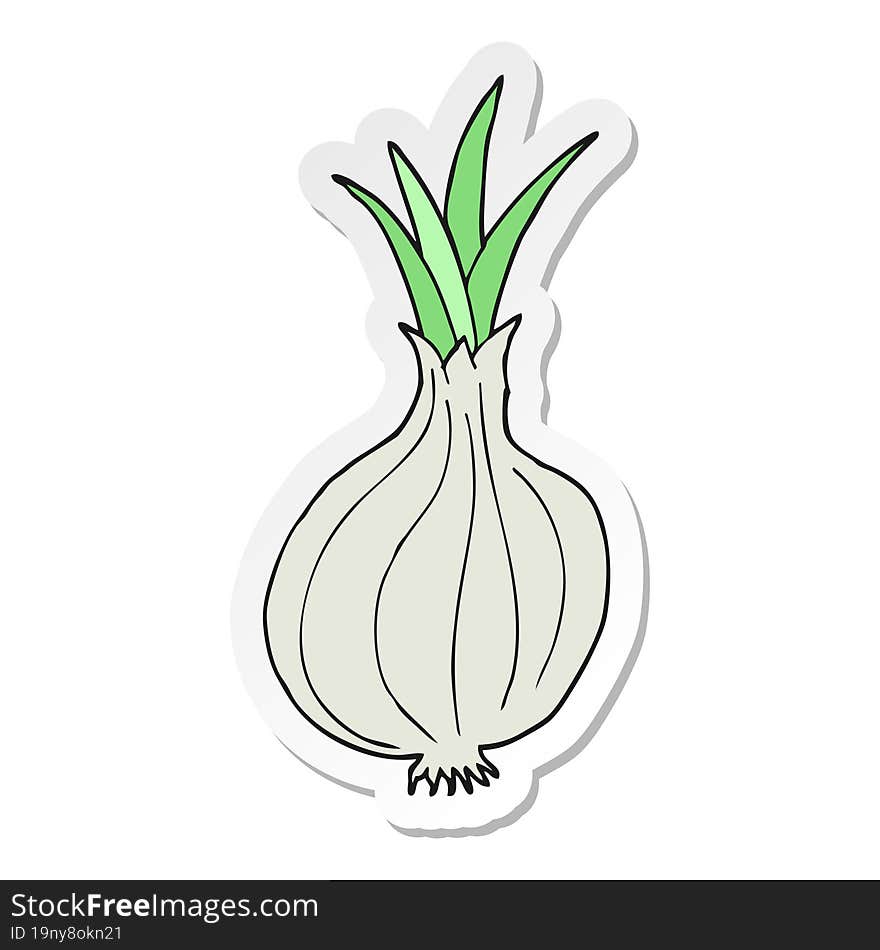 sticker of a cartoon onion