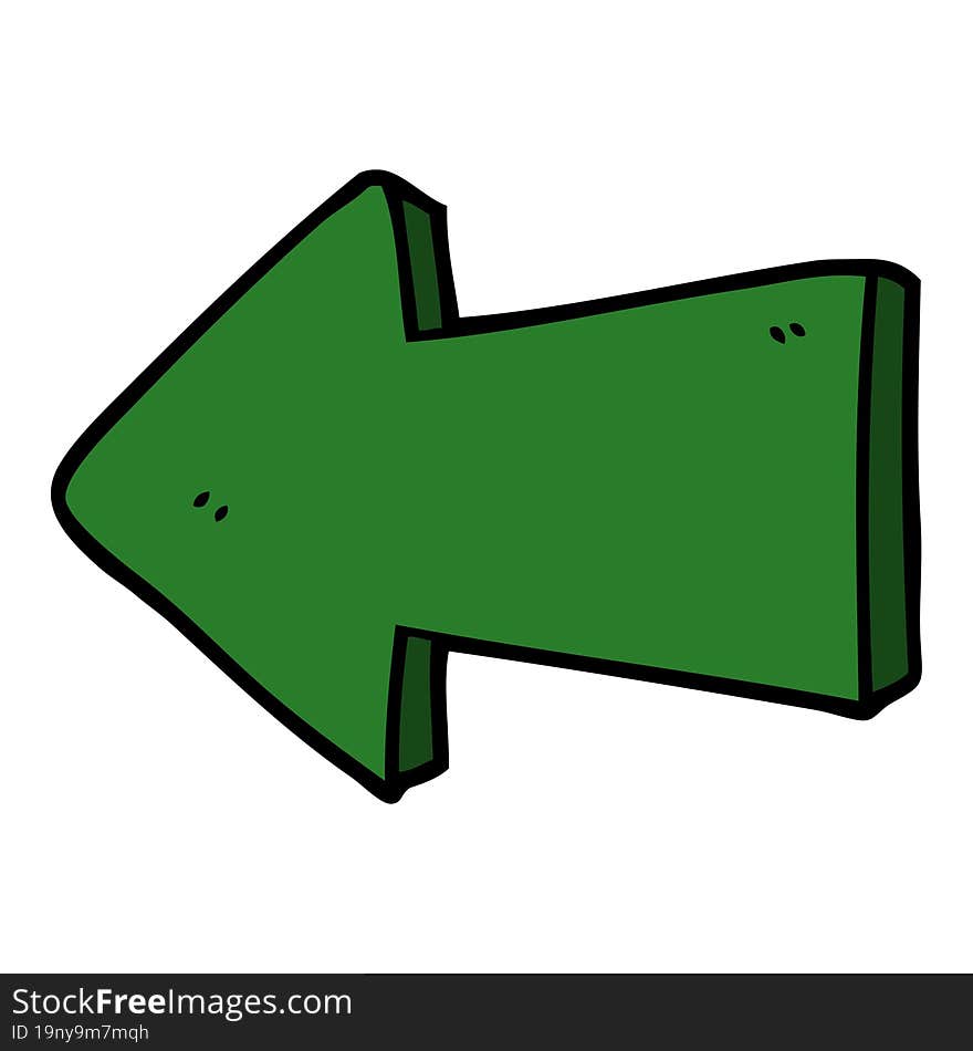 cartoon pointing arrow