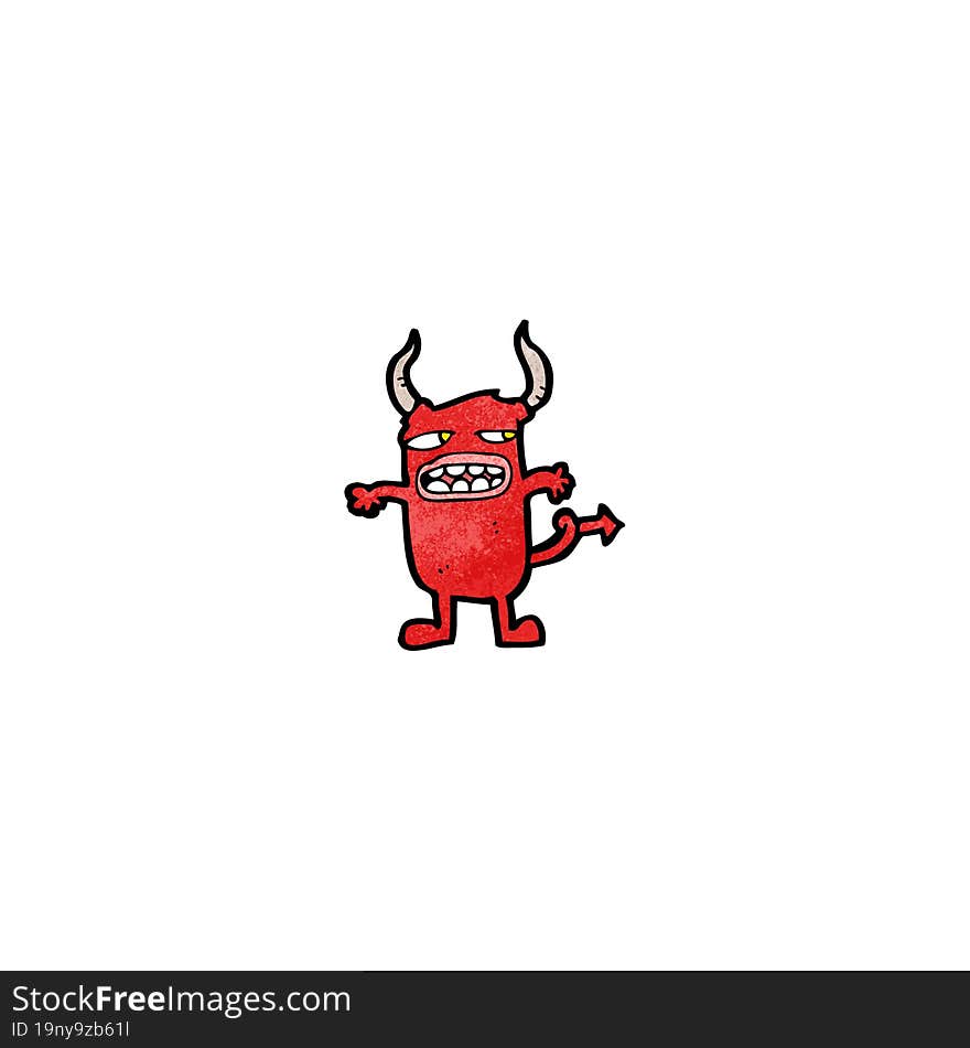 cartoon funny little monster