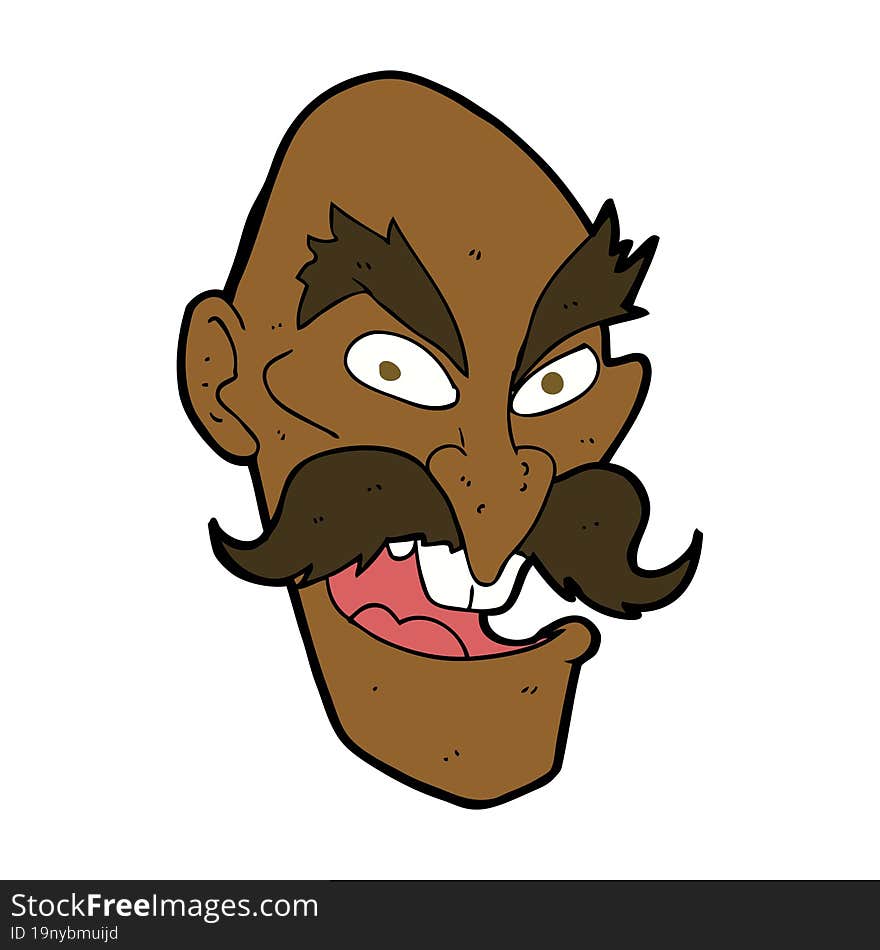 Cartoon Evil Old Man Face