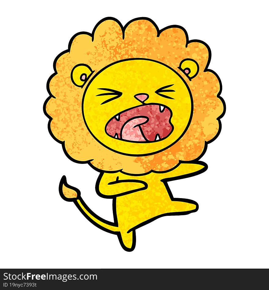 cartoon angry lion. cartoon angry lion