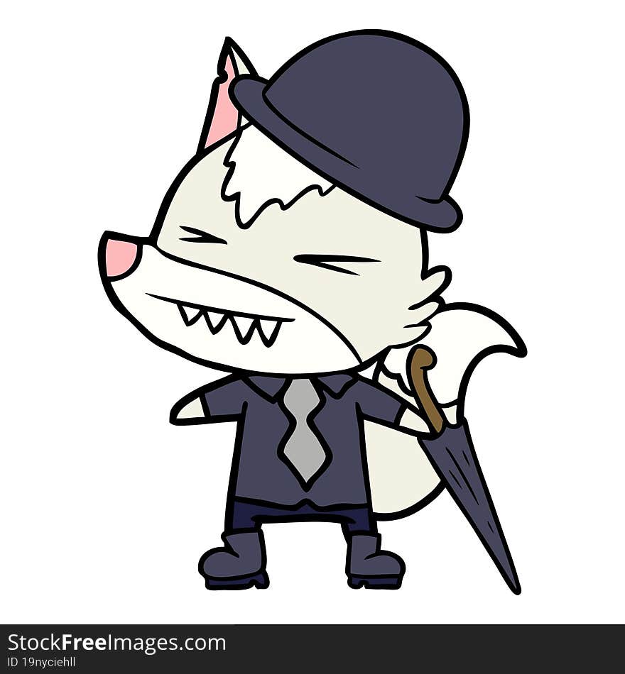 angry wolf boss cartoon. angry wolf boss cartoon