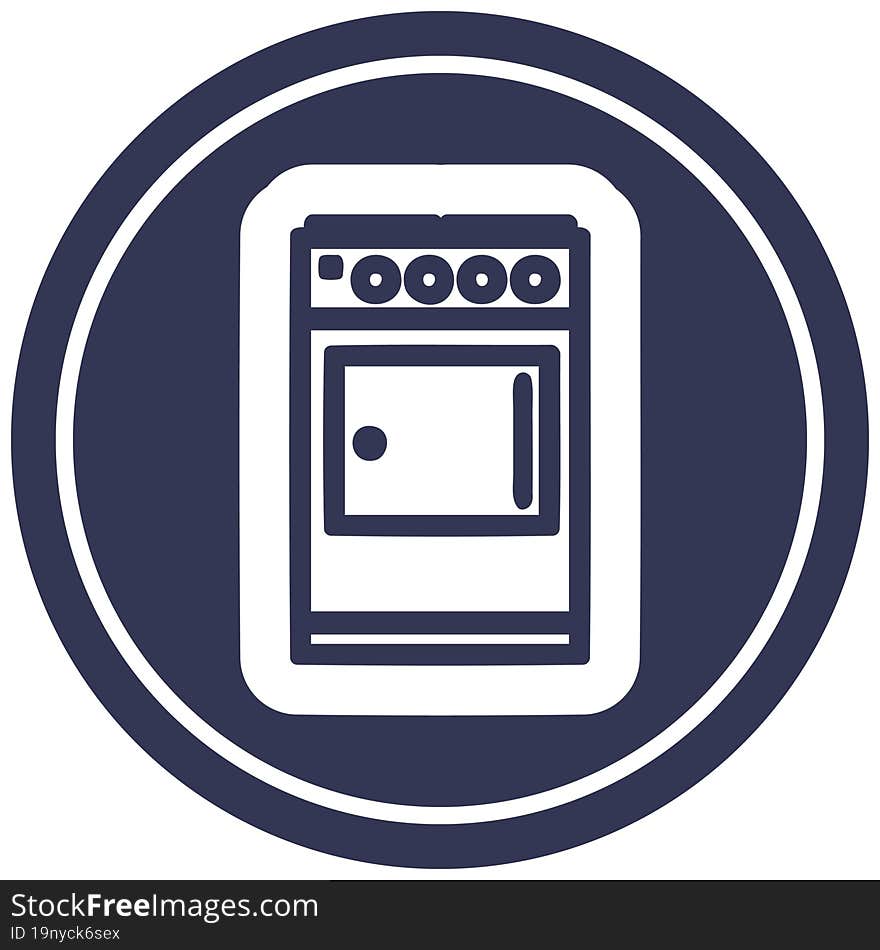 Kitchen Cooker Circular Icon