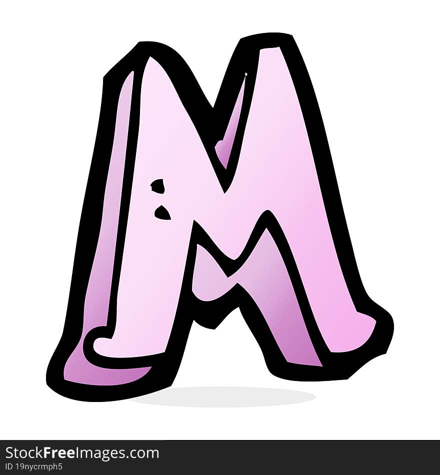 Cartoon Letter M