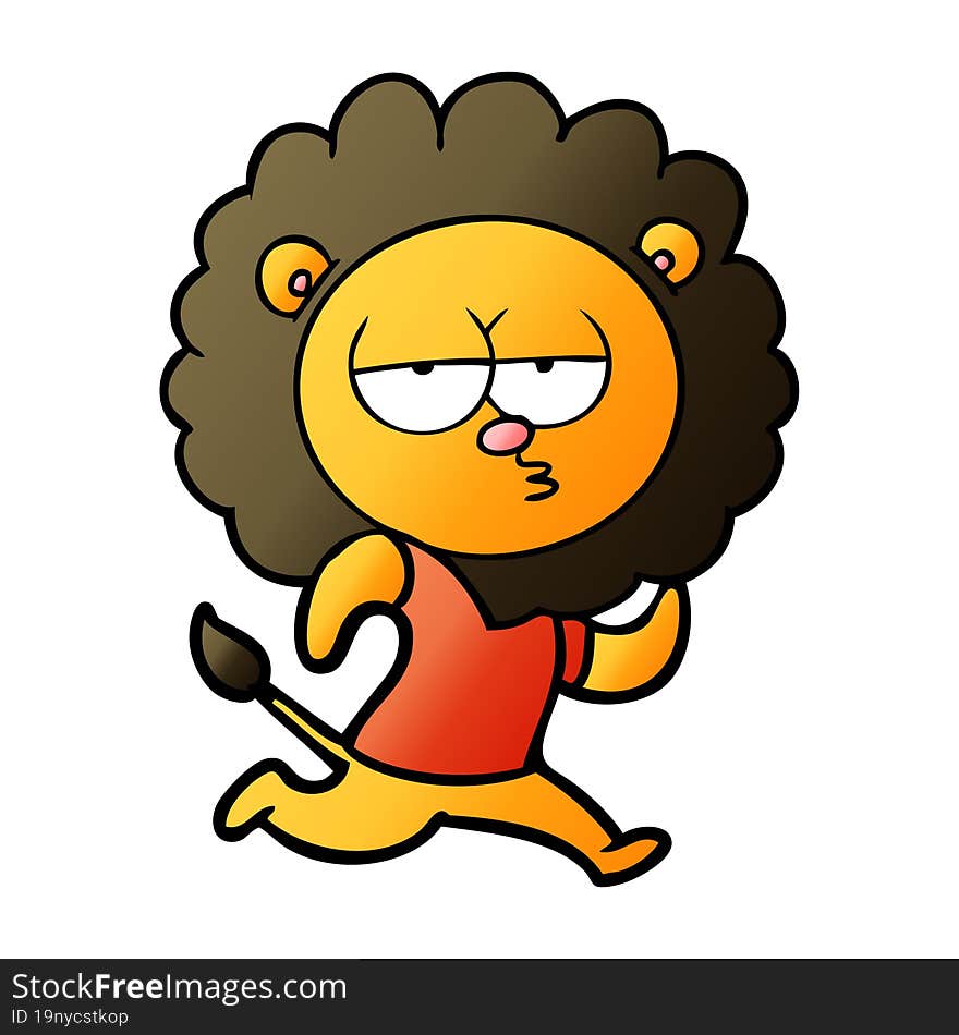 cartoon running lion. cartoon running lion