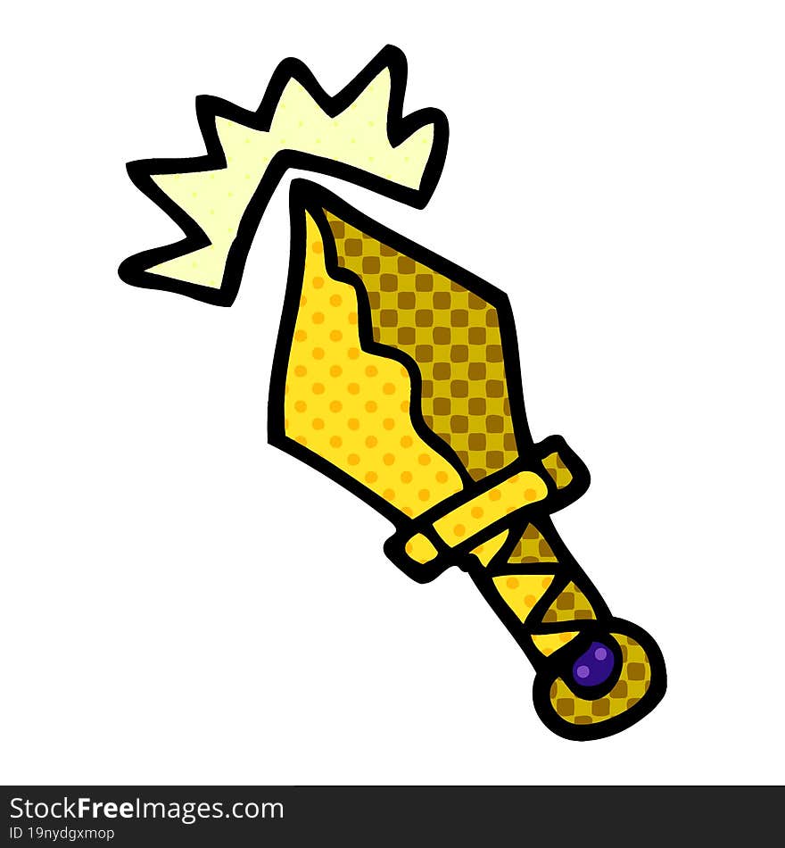 cartoon doodle small magical dagger