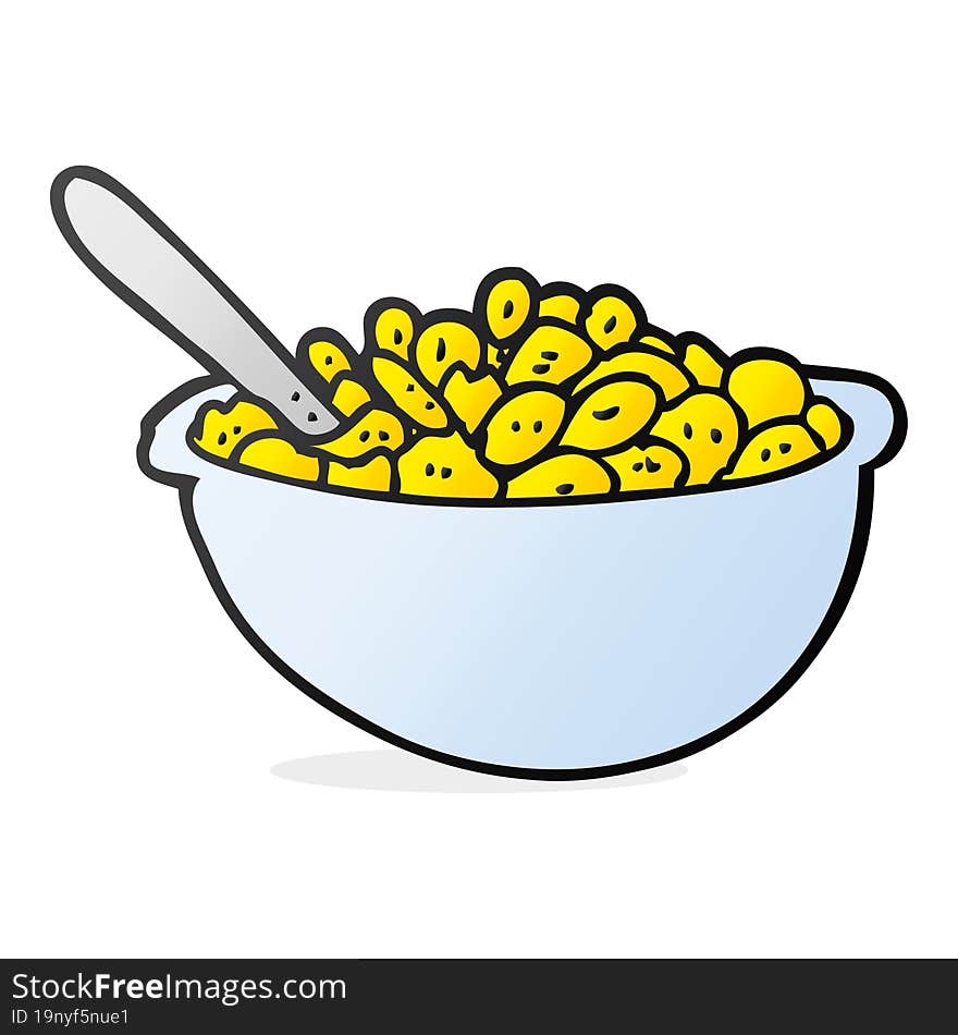 cartoon bowl of cereal