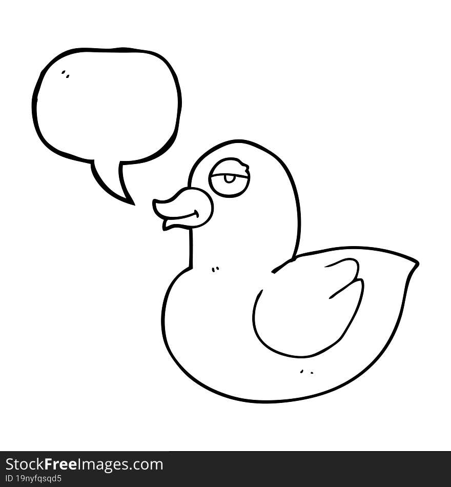 speech bubble cartoon duck