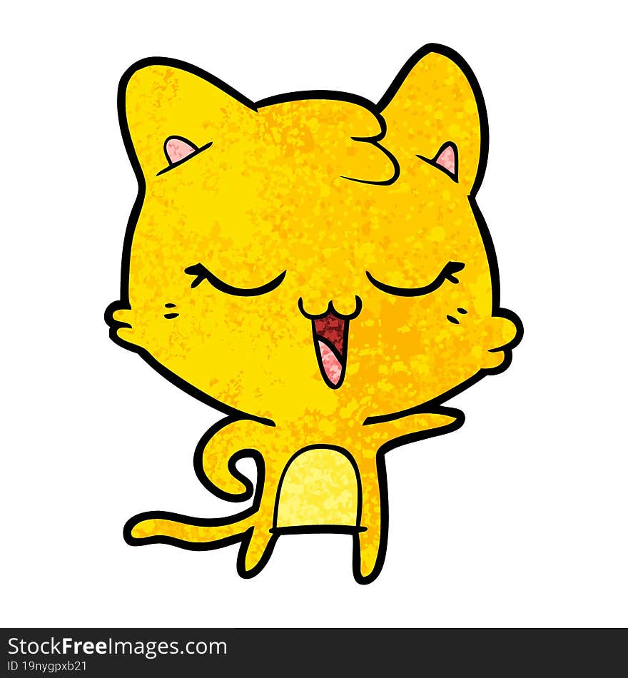 happy cartoon cat. happy cartoon cat