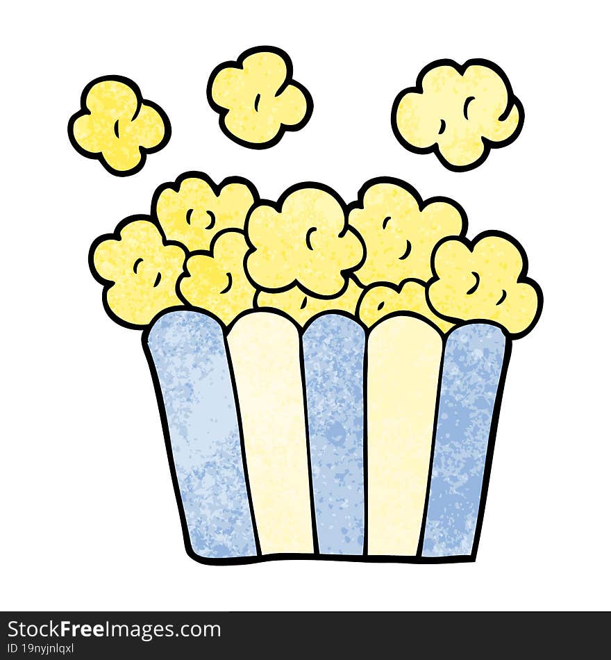 cartoon doodle popcorn