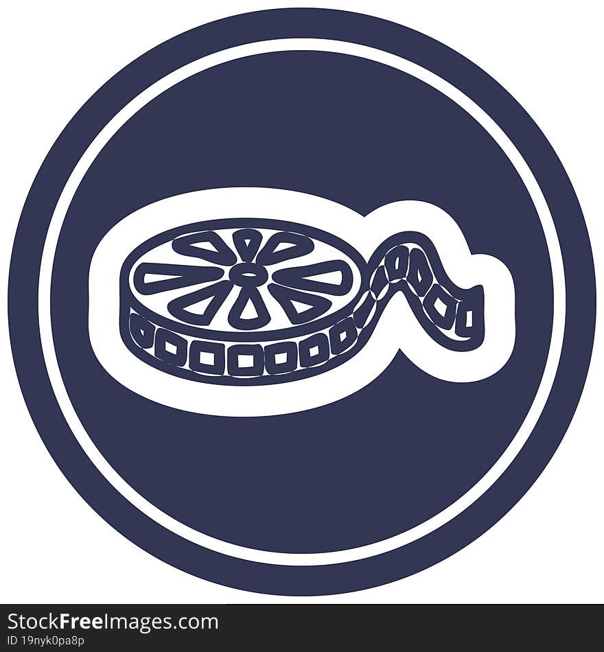 Movie Film Reel Circular Icon