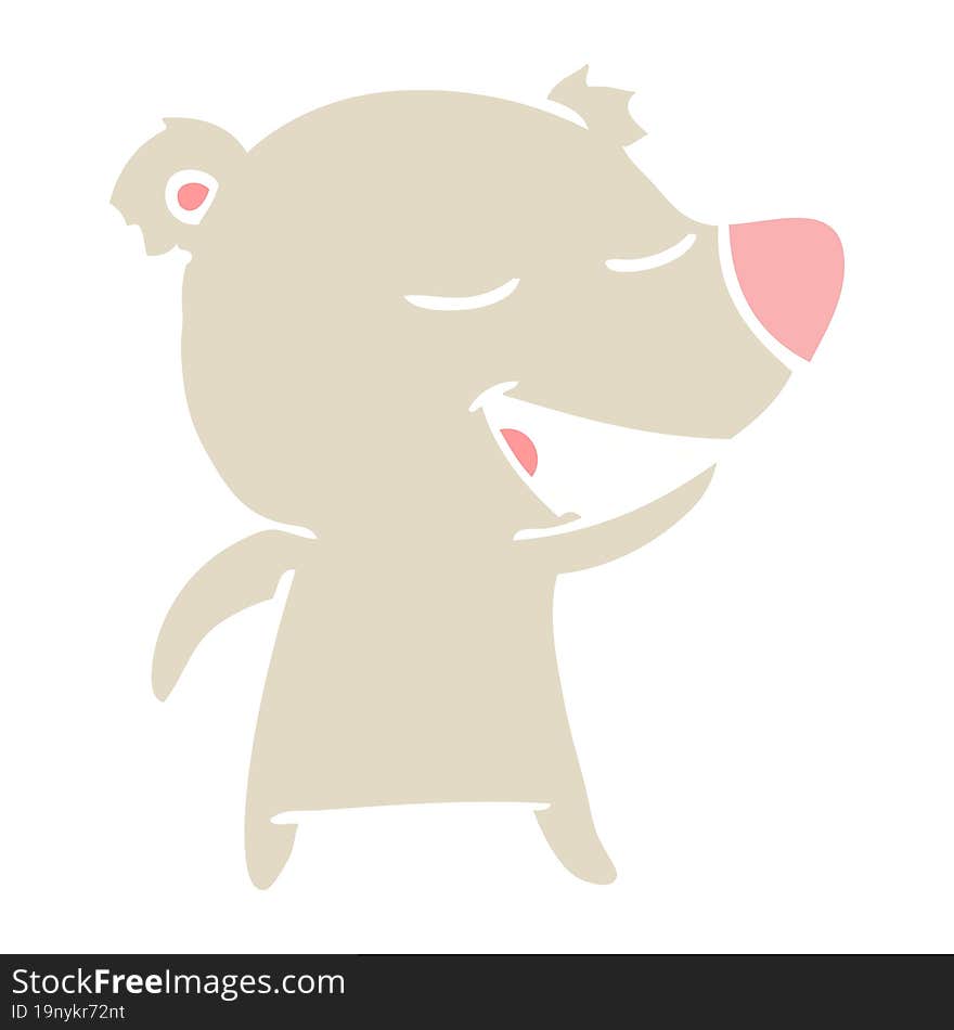 flat color style cartoon bear