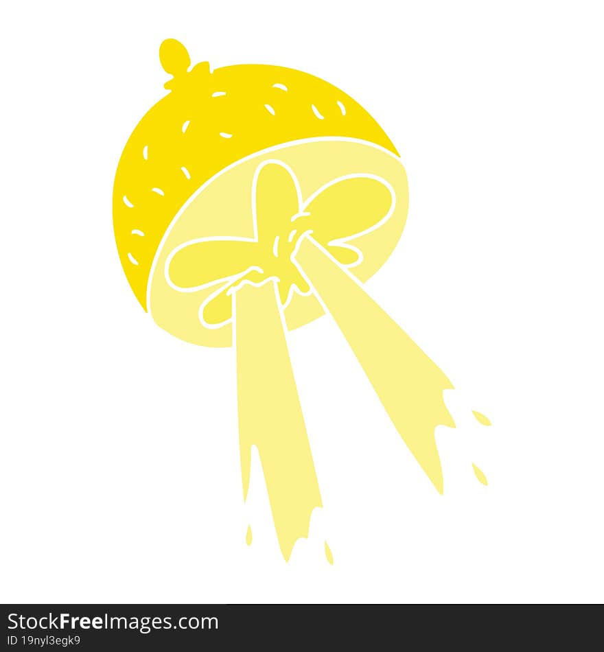 Quirky Hand Drawn Cartoon Lemon