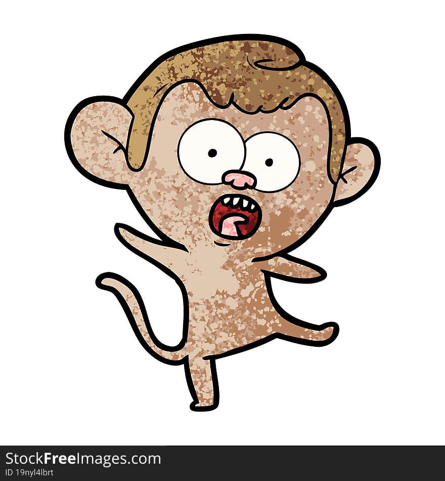 cartoon shocked monkey. cartoon shocked monkey