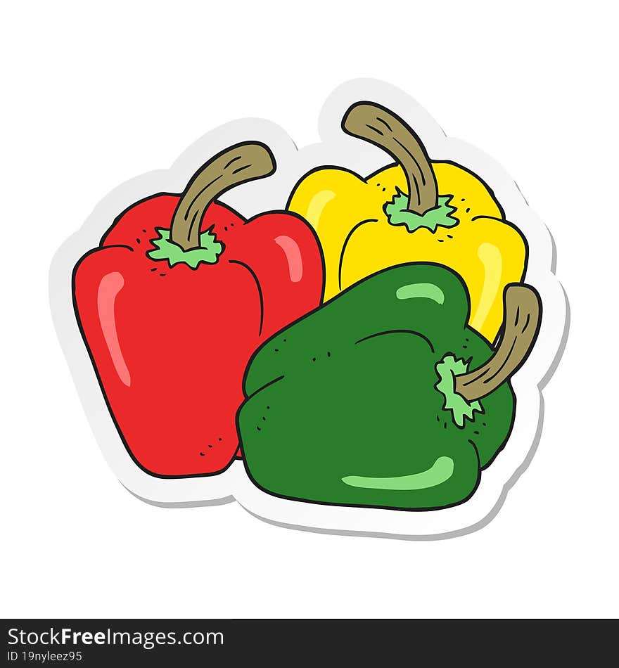 sticker of a cartoon peppers