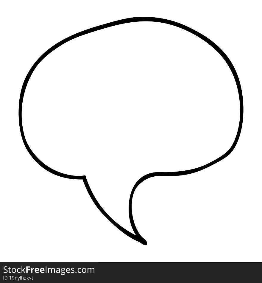 line drawing cartoon speech bubble