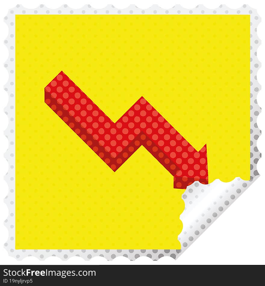 performance arrow graphic square sticker stamp. performance arrow graphic square sticker stamp