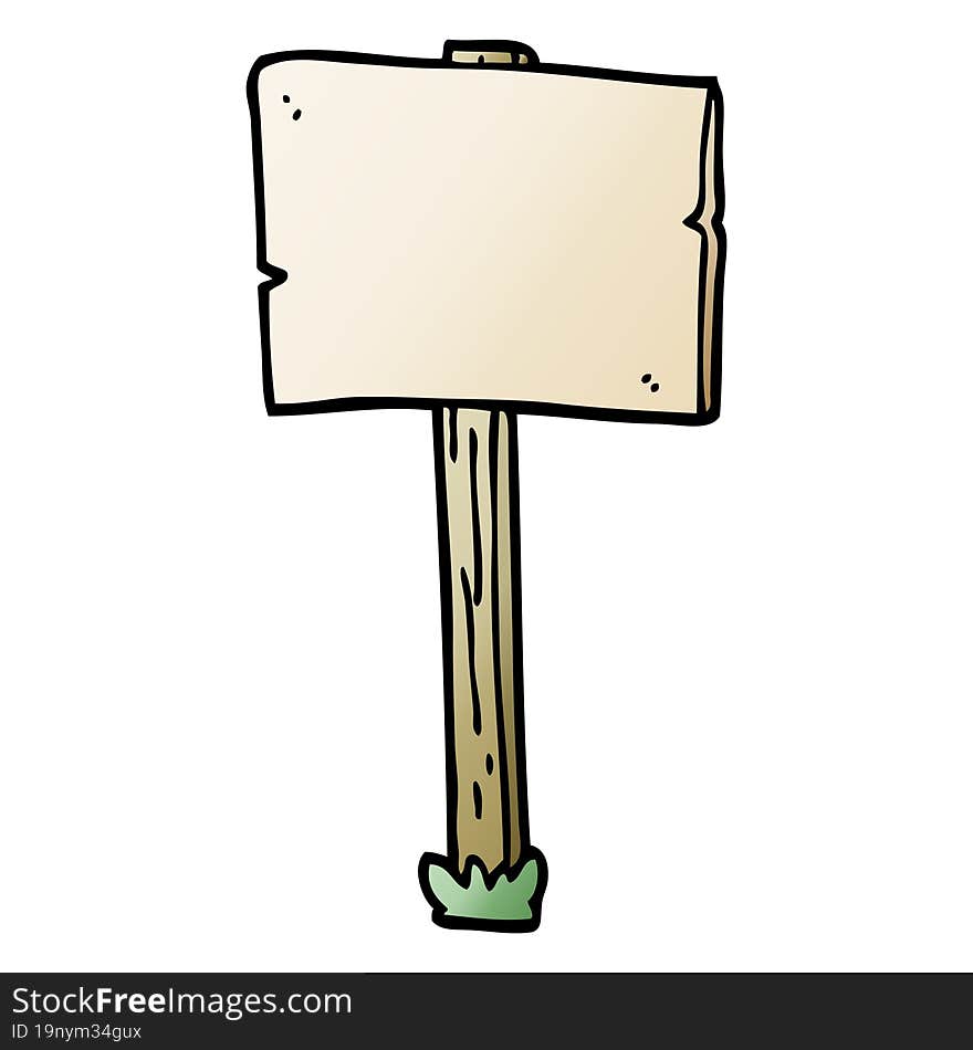 cartoon doodle sign post