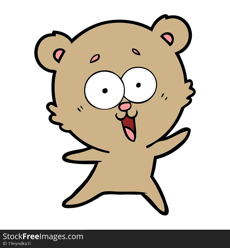 laughing teddy  bear cartoon. laughing teddy  bear cartoon