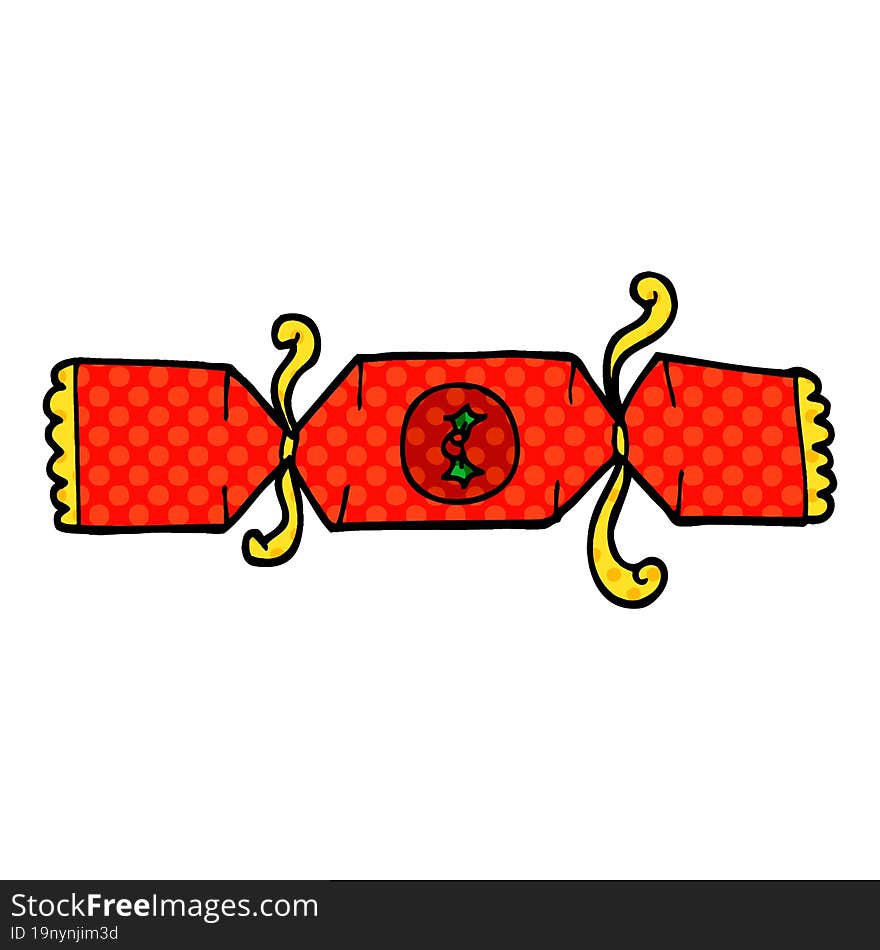 cartoon doodle christmas cracker