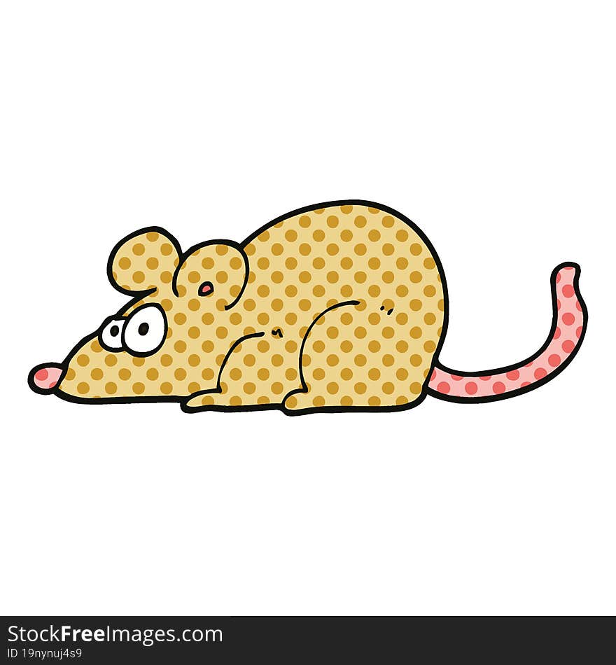 Comic Book Style Cartoon Rat