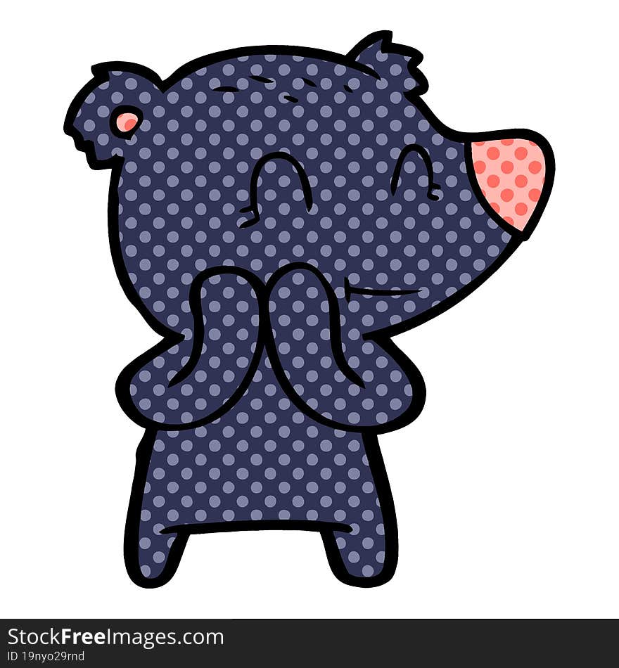 smiling bear cartoon. smiling bear cartoon