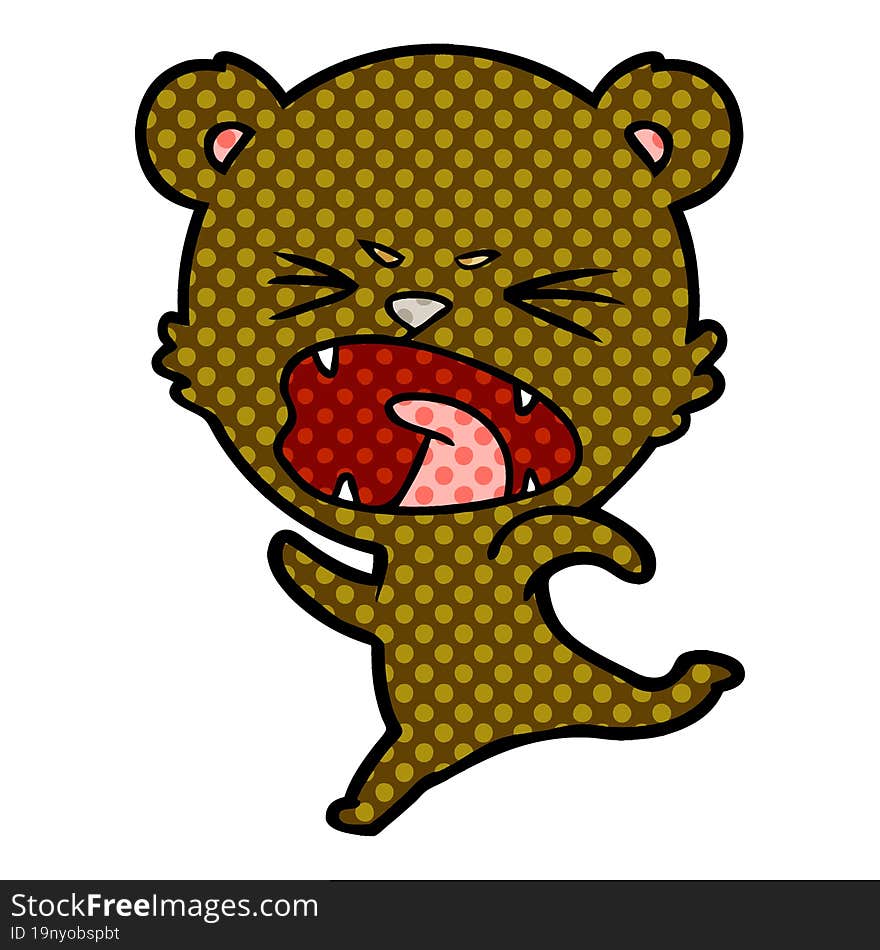 angry cartoon bear. angry cartoon bear