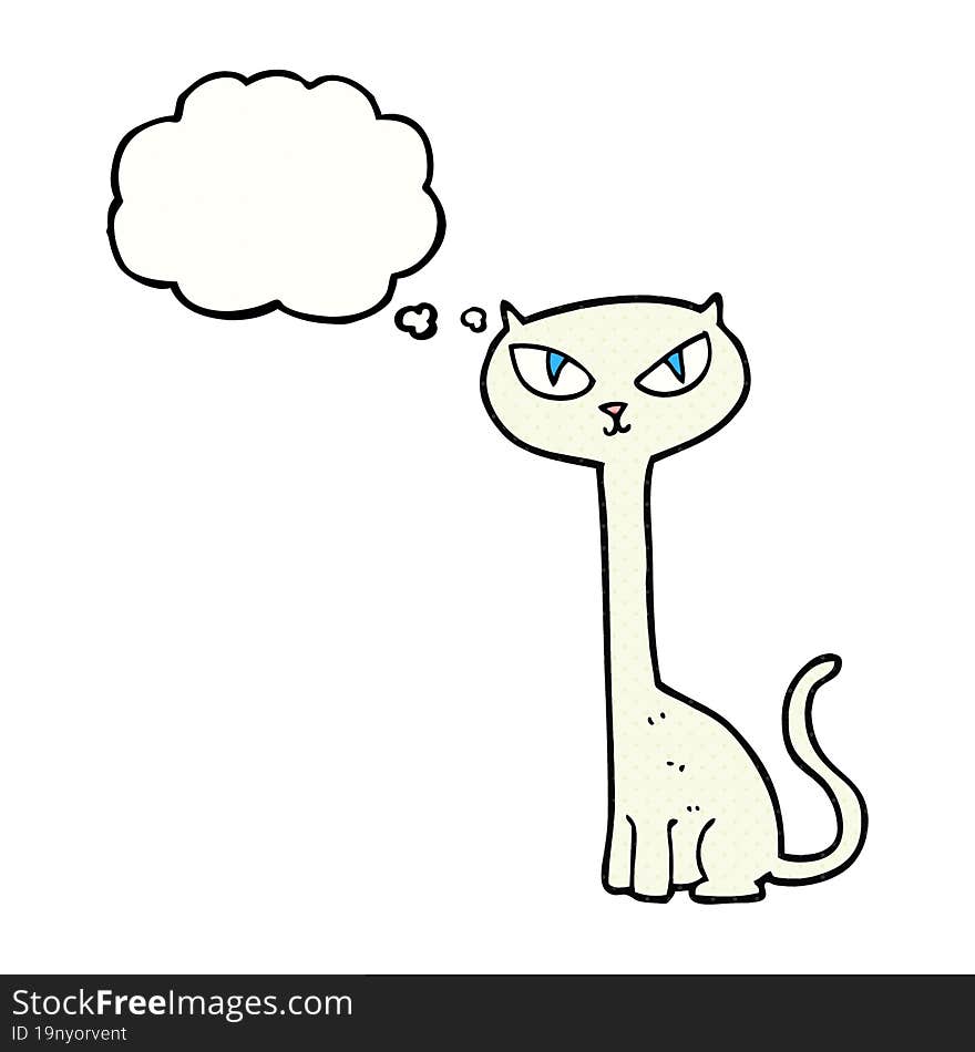 Thought Bubble Cartoon Cat