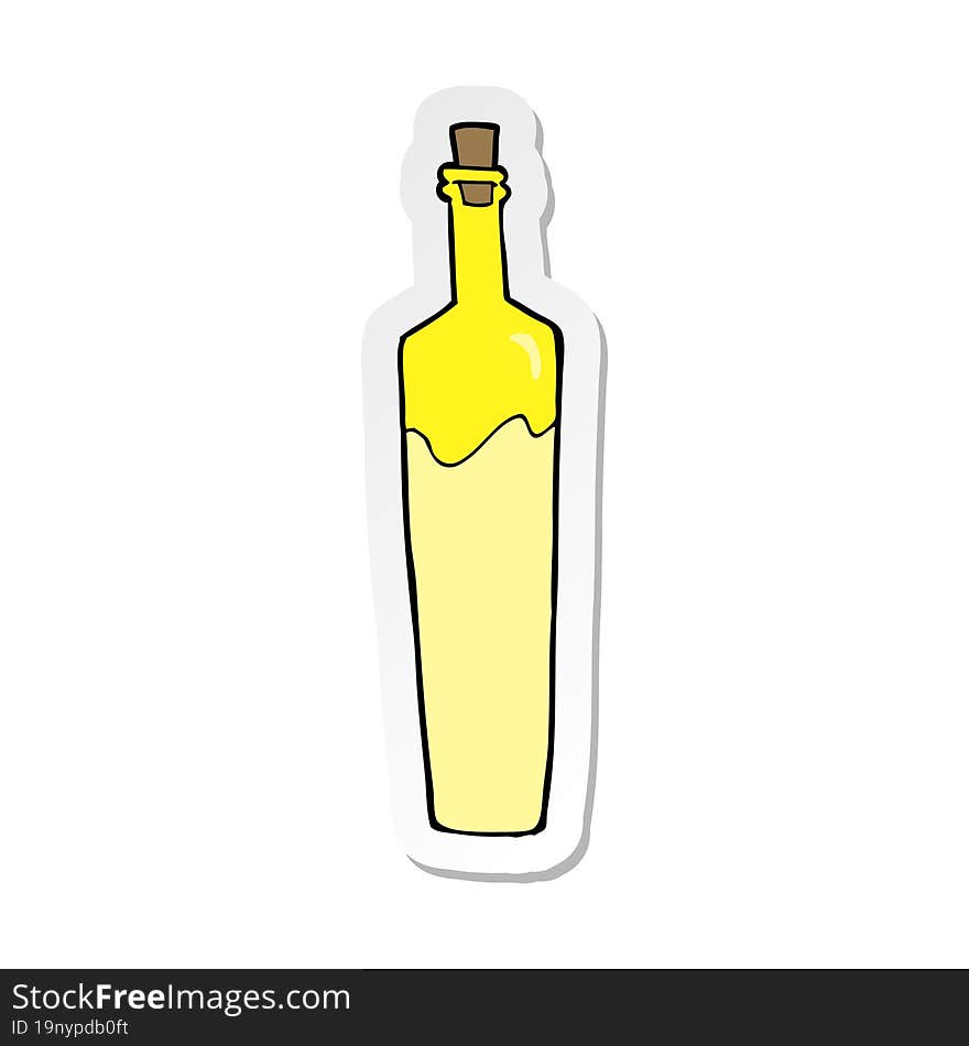 Sticker Of A Cartoon Posh Bottle