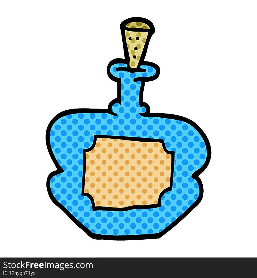 cartoon doodle perfume bottle