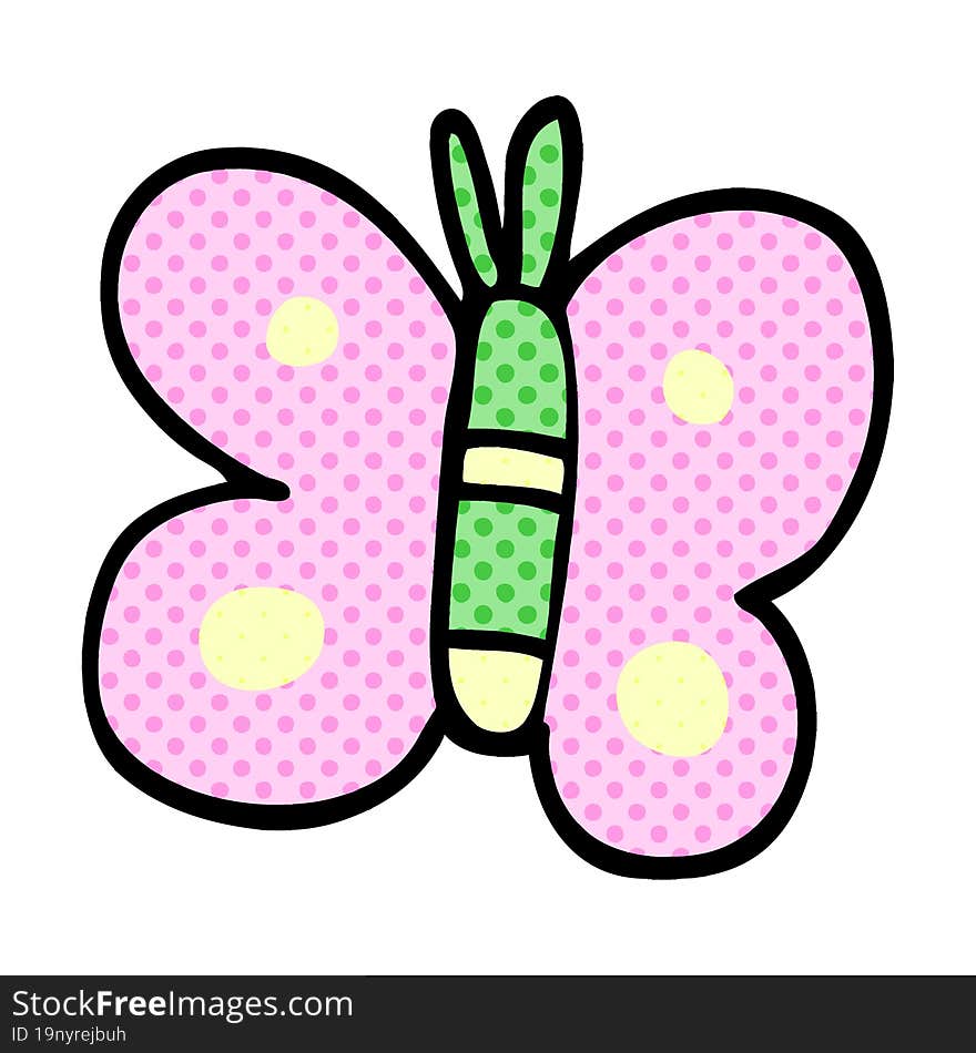 Cartoon Doodle Butterfly