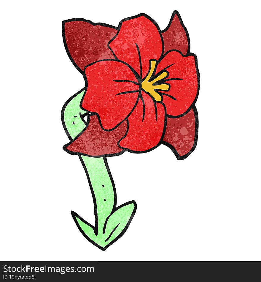 textured cartoon flower