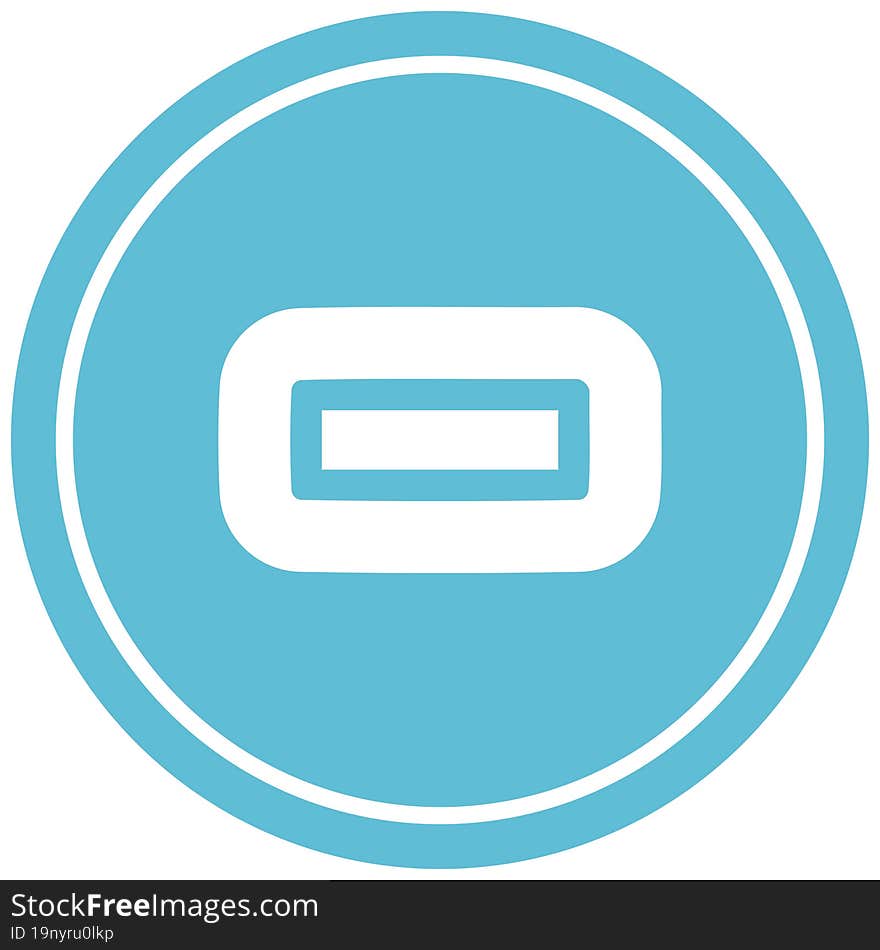 subtraction symbol circular icon