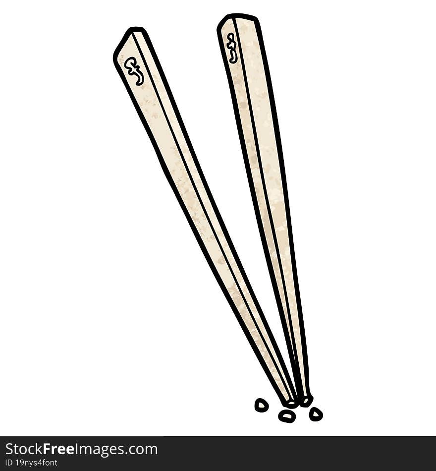 cartoon chopsticks. cartoon chopsticks