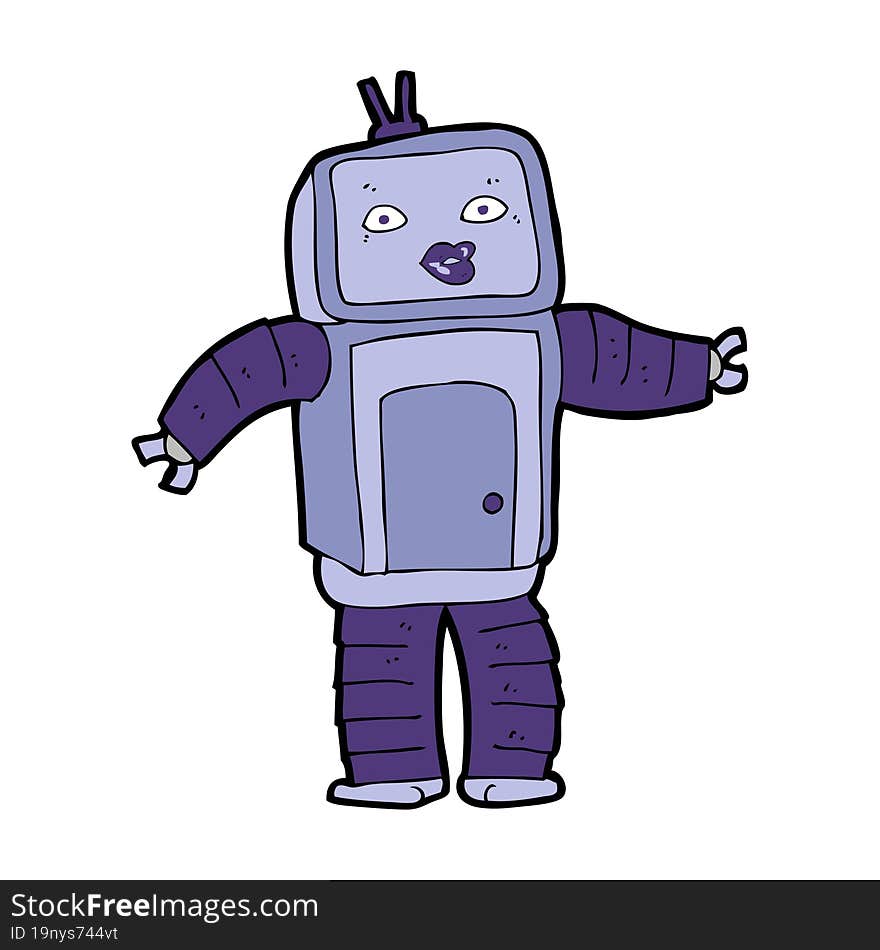 funny cartoon robot