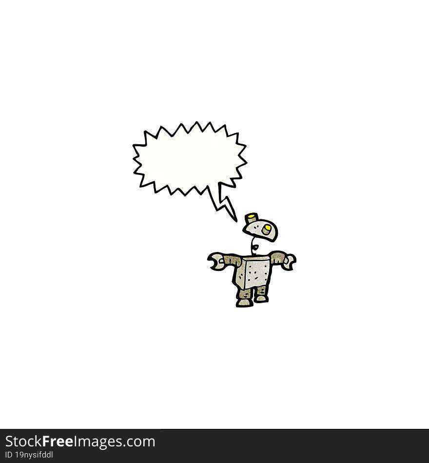 shouting robot cartoon