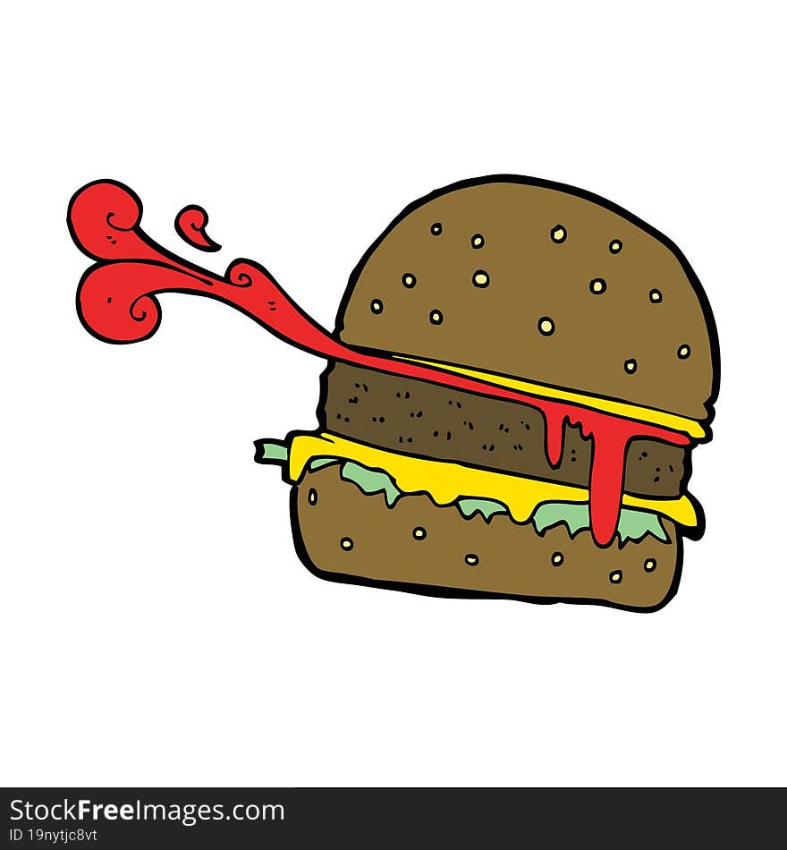 cartoon burger