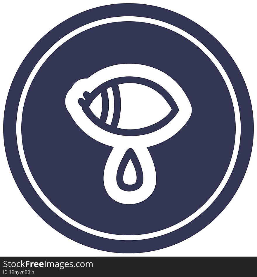 crying eye circular icon