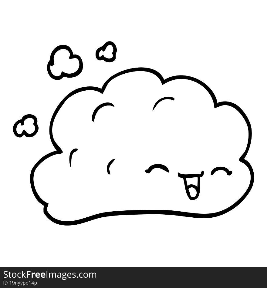 line drawing cartoon grey smoke